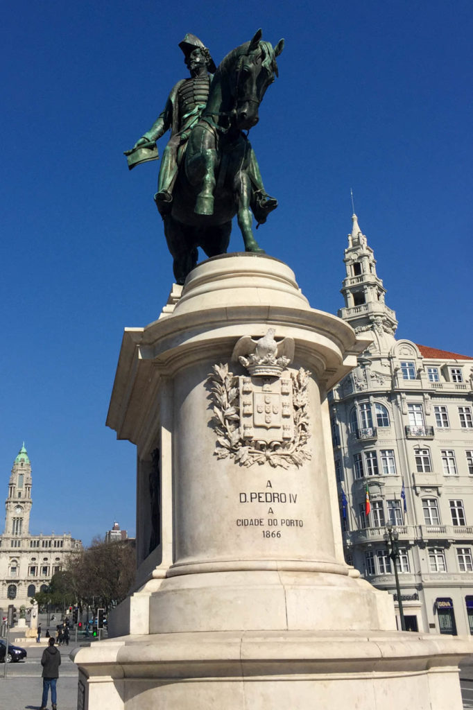 D. Pedro IV, Praça da Liberdade, Avenida dos Aliados, Porto